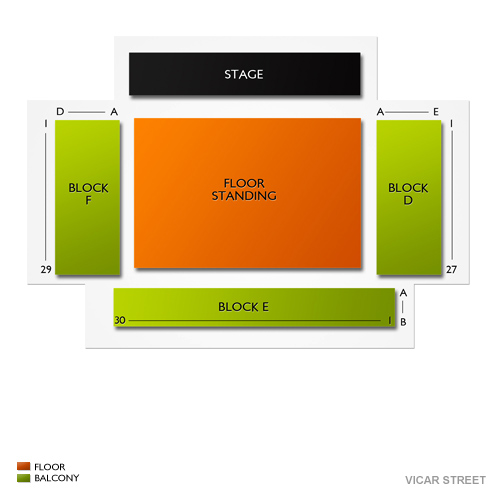 Vicar Street Seating Chart | Vivid Seats