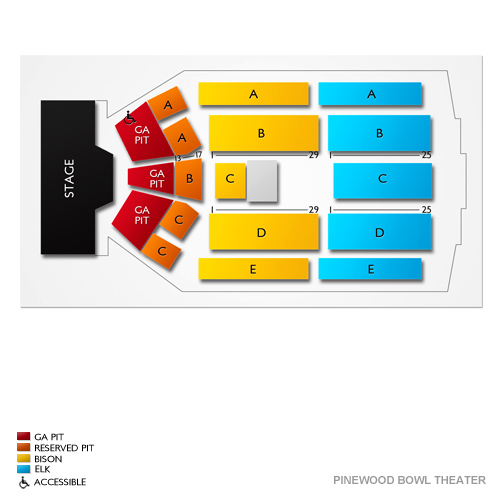 Pinewood Bowl Theater Venue Map