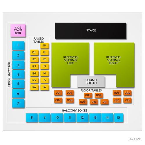 JJs Live Venue Map