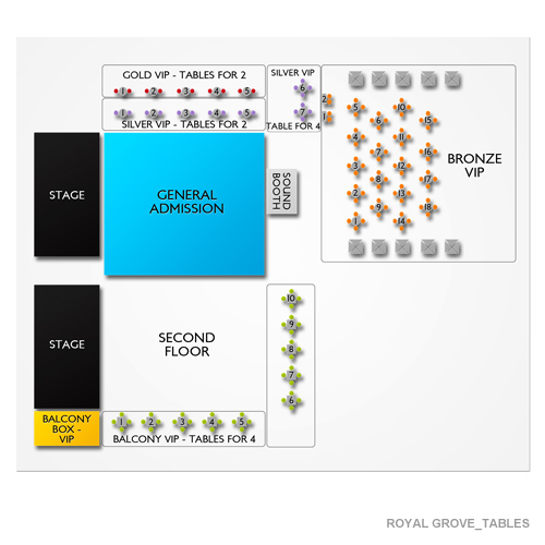 The Royal Grove Venue Map