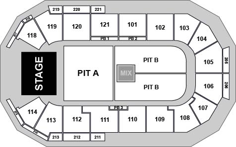 Hero Arena at the Mountain America Center Venue Map