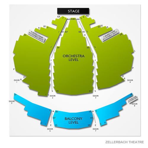 Zellerbach Theatre Venue Map