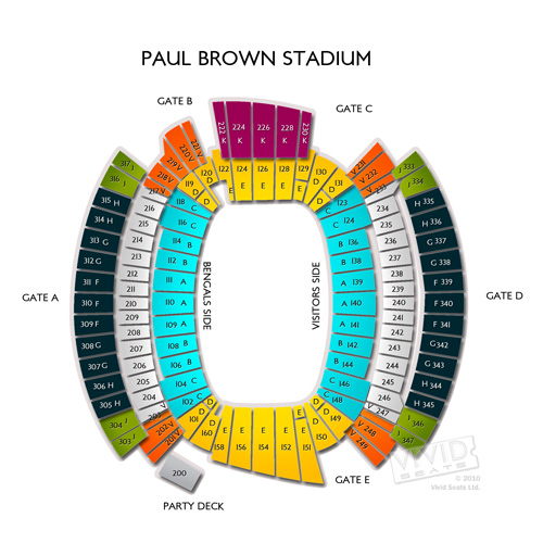 Paul Brown Tickets Seating Charts For Paul Brown Stadium