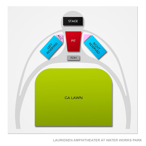 Lauridsen Amphitheater at Water Works Park Venue Map