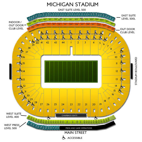 U Of M Stadium Seating Chart