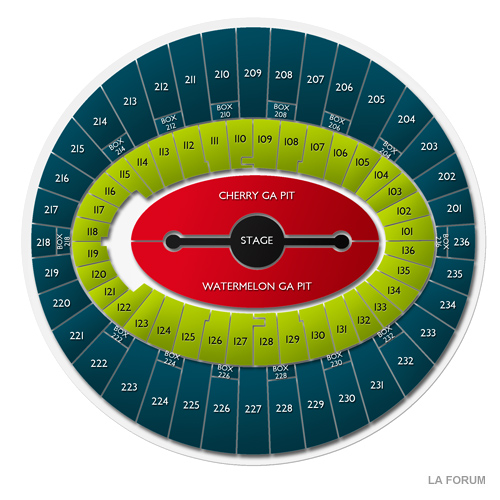 The Forum Seating Chart Harry Styles
