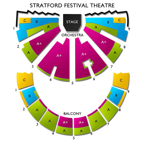Stratford Festival Theatre Venue Map
