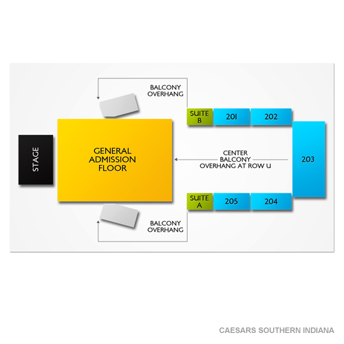 Caesars Southern Indiana Venue Map