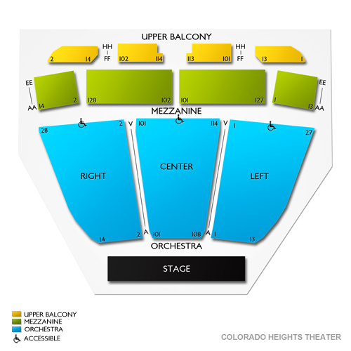 Colorado Heights Theater Seating Chart | Vivid Seats