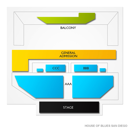 House of Blues San Diego Venue Map