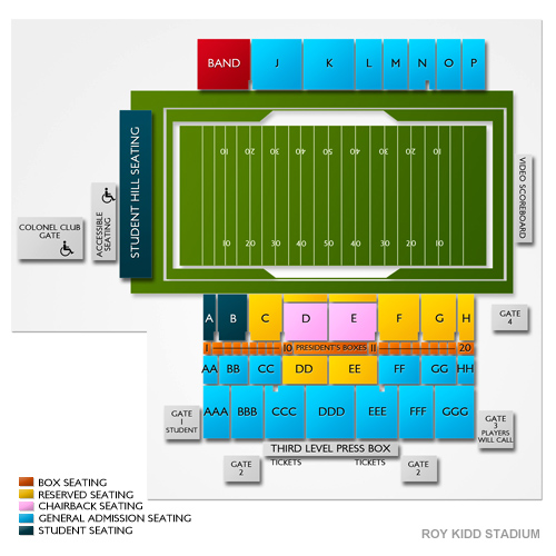 Roy Kidd Stadium Seating Chart | Vivid Seats