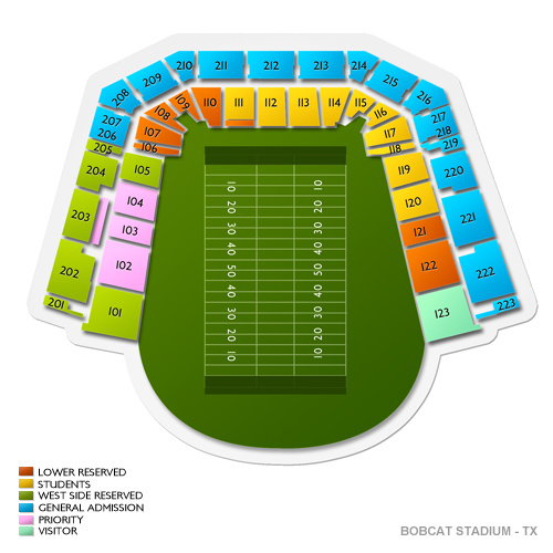 Texas State Football Seating Chart