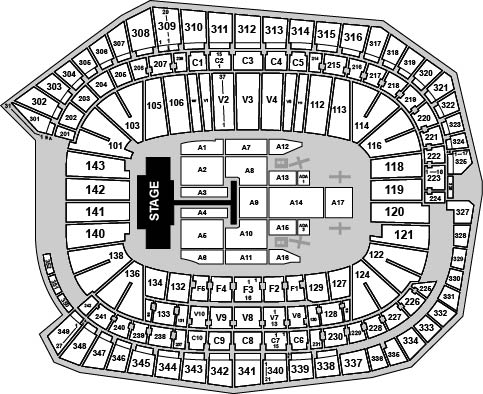 US Bank Stadium Venue Map