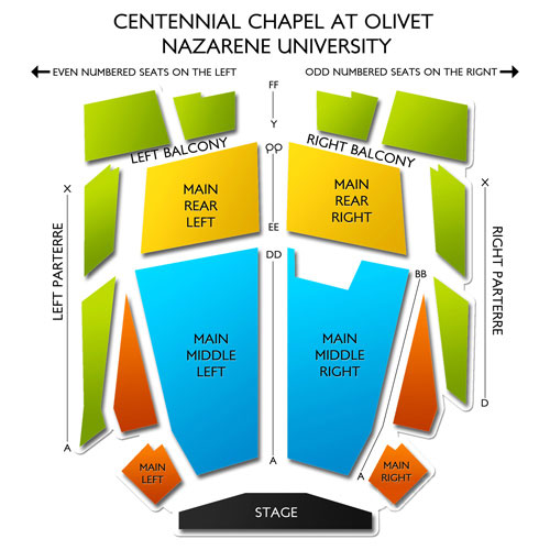 Centennial Chapel Olivet Nazarene Seating Chart Caska