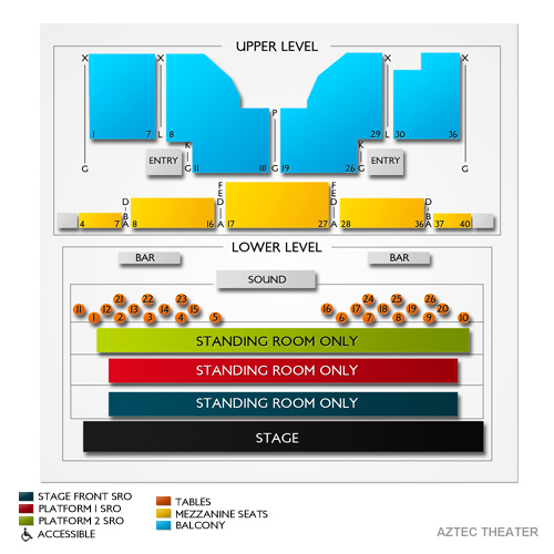 Aztec Theatre Seating Chart