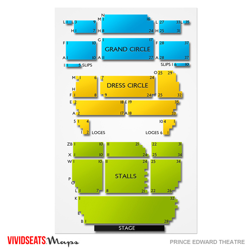 Prince Edward Theatre Seating Chart | Vivid Seats