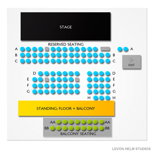 Levon Helm Studios Venue Map