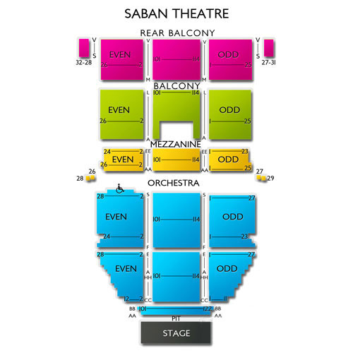 Saban Theater Beverly Hills Seating Chart