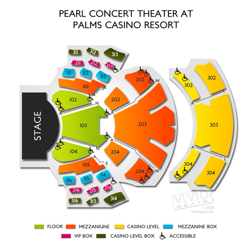 Pearl Concert Theater Las Vegas Seating Chart