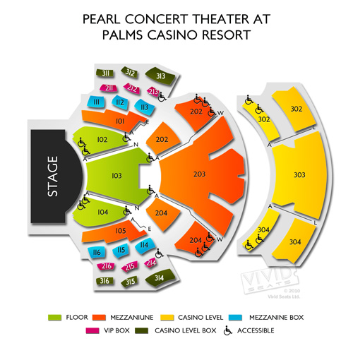 Pearl Theater Vegas Seating Chart