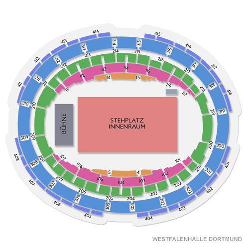 Westfalenhalle Dortmund Venue Map
