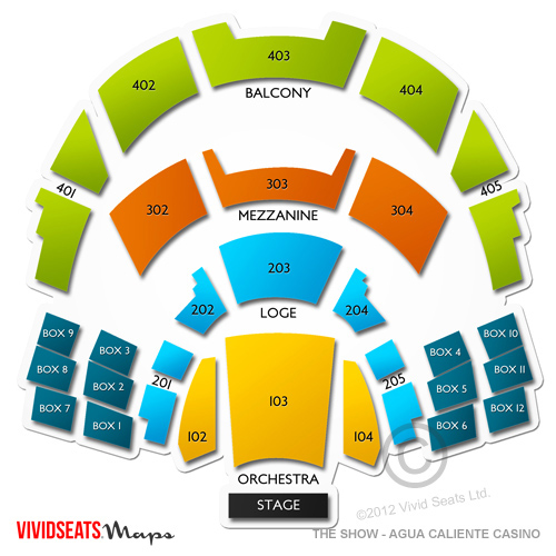 The Show Agua Caliente Casino Seating Chart Vivid Seats