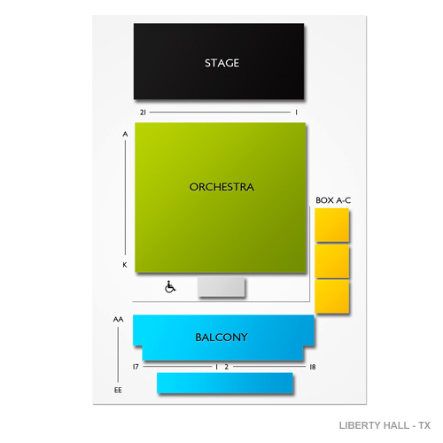 Liberty Hall - TX Venue Map