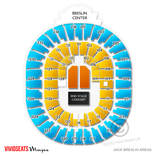 Jack Breslin Student Events Center Seating Chart Vivid Seats