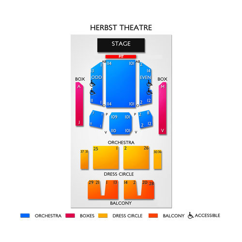 Seating Chart Herbst Theater