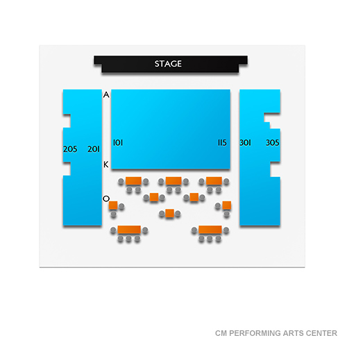 CM Performing Arts Center Venue Map