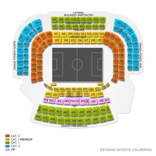 Estadio Vicente Calderon - Madrid Seating Chart | Vivid Seats