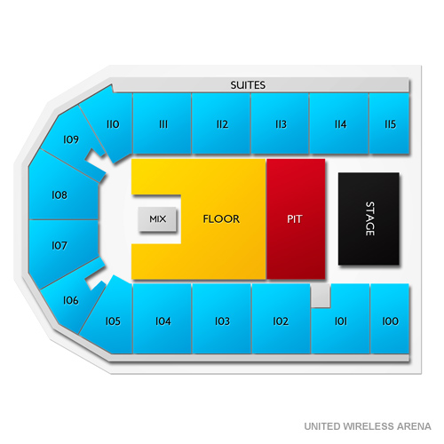 United Wireless Arena Venue Map