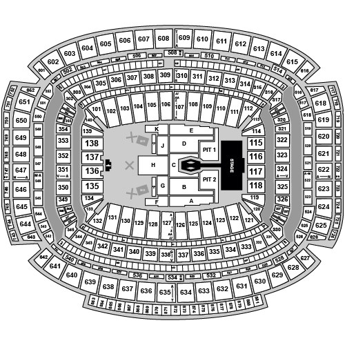 NRG Stadium Venue Map