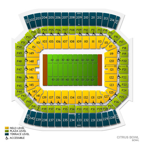 Florida Citrus Bowl Football Seating Chart