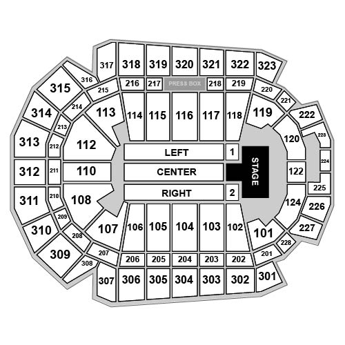 Wells Fargo Arena - Des Moines Venue Map