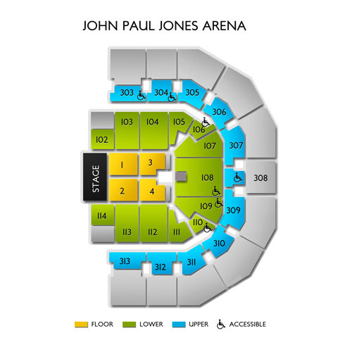 John Paul Jones Arena Basketball Seating Chart