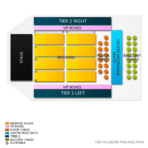 Fillmore Philly Seating Chart