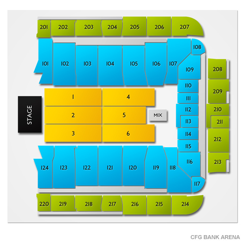 CFG Bank Arena Venue Map