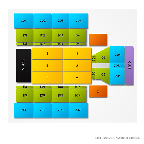Menominee Nation Arena Concert Seating Chart