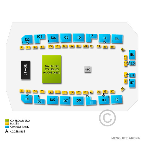 Mesquite Rodeo Concert Seating Chart