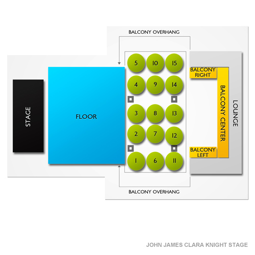John, James and Clara Knight Stage Venue Map