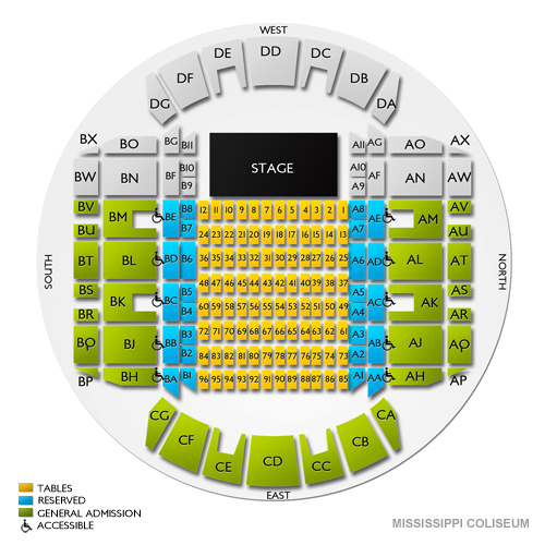Jackson Ms Coliseum Seating Chart