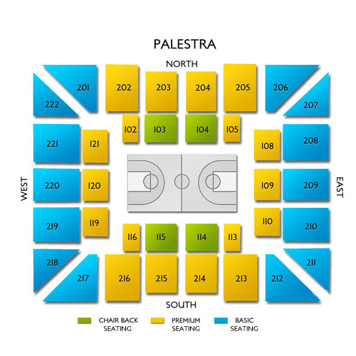 Palestra Basketball Seating Chart