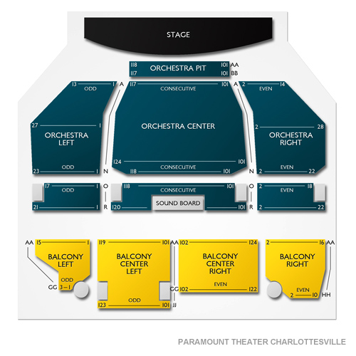 Paramount Theater Seating Chart
