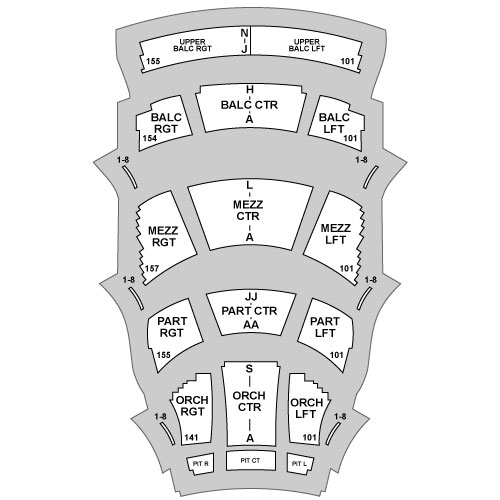 Long Center for the Performing Arts Venue Map
