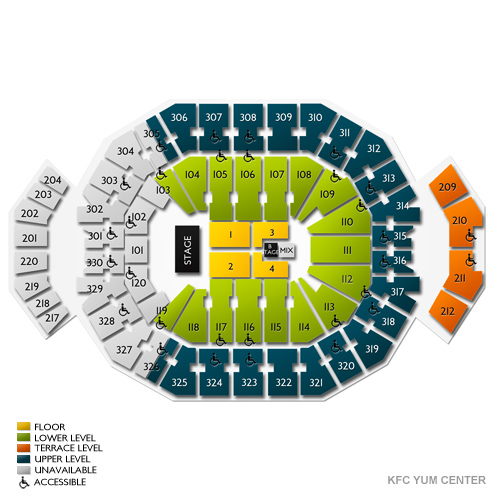 kfc yum center seating chart with seat numbers alex gartenfeld yum center seating chart