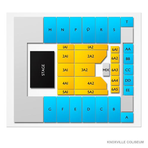 Knoxville Civic Coliseum Venue Map