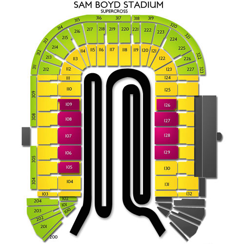 Sam Boyd Stadium Seating Chart With Seat Numbers