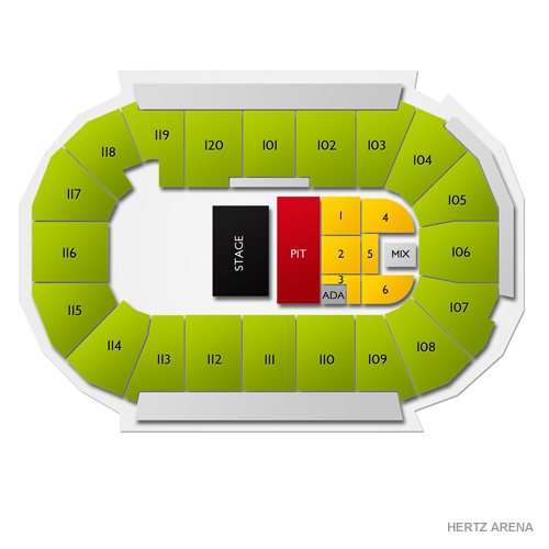 Hertz Arena Venue Map