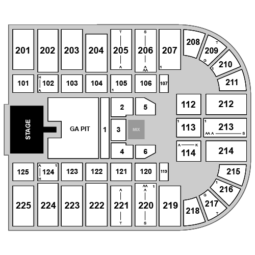 Tucson Arena Venue Map